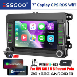 DAB+ Android 13 32G Apple CarPlay Autoradio GPS Kam Für VW GOLF 5 6 Touran Caddy