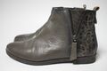 Bugatti Leder Stiefeletten Schuhe Damen Boots Grau Gr. 37