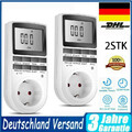 2Stück Digitale Zeitschaltuhr Steckdosen Timer Wochenzeitschaltuhr 24Std 10Prog