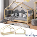 Design Kinderbett Hausbett Kinderhaus Holzbett 90x200cm Varianten Vitalispa