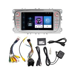 Autoradio Android 14 GPS Navi RDS Für Ford Focus MK2 Mondeo C/S Max Kuga Galaxy