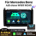 DAB+ Autoradio Für Mercedes-Benz A/B Klasse/Vito W169 W639 W245 Navi Android 13