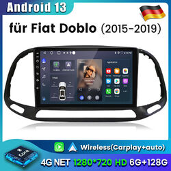 Für Fiat Doblo 2015-2019 6+128G Carplay Android13 Autoradio GPS Navi WIFI BT DSP