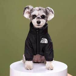 The Dog Fans Face Windproof Warm Dog Puffer Jacket Winter Coat Large Dogs Style