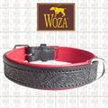 WOZA Premium Lederhalsband Prägung Vollleder Handgenäht Rindnappa ОШЕЙНИК ET1909