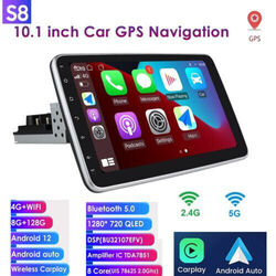 10.1 Zoll Apple Carplay Android 12 Autoradio GPS Navi 1 DIN Bluetooth DSP 8+128G