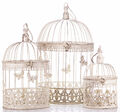 Vogelkäfig 3er -Set Dekokäfig Voliere Metallkäfig Vogelhaus Shabby Eisenkäfig 