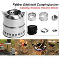 Campingkocher Holzvergaser Outdoor Kocher Holzofen Notkocher Hobo Ofen Dhl !