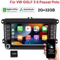 32G 7" Autoradio Android 13 Carplay GPS Navi 2 DIN Für VW GOLF 5 6 Passat Polo