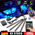 4x RGB LED Innenraumbeleuchtung Auto KFZ Ambiente Fußraumbeleuchtung mit Control