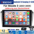 9" Autoradio Android 12 Für MAZDA 3 2003-2009 WIFI Navi GPS DAB+ Carplay 2+32GB