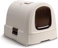 Curver petlife Katzentoilette Rattan-Optik weiß 51,5x38,5x40cm +Schaufel NEU OVP