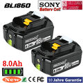 2X 8000mAh Akku Für Makita 18V 8.0Ah BL1860B BL1850 BL1840 BL1830 Ersatzakku