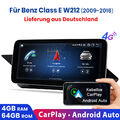 Für Mercedes Benz E-Klasse W212 NTG4.5 Carplay Android Autoradio GPS Navi 4+64GB