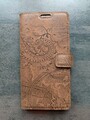 HANDY SCHUTZ HÜLLE Tasche BOOK CASE Flip Cover ETUI - ECHTLEDER Surazo PREMIUM