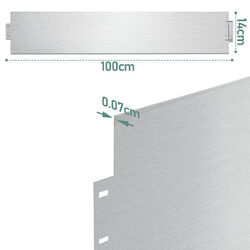 Rasenkante 15cm/18cm Beetumrandung Beeteinfassung Mähkante Flexibel Verzinkt⭐⭐Länge：5m 10m 15m 20m 25m 30m 35m 40m 45m 50m⭐⭐