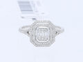 Ring mit 105 funkelnden Brillanten Diamanten 750 Weiss Gold 18 Karat neu