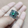 Facettierter Peridot Edelstein 925 Sterling Silber Damen Ring toller Schmuck