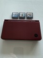 Nintendo DSi XL Bordeauxrot Handheld-Spielkonsole mit Spielen 