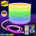 5-20M Neon LED Strip Streifen RGB Flex Schlauch diffus Lichtband Dimmbar APP 24V