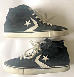 Converse All Star Pro Leather Hoch, schwrz/weiss Leder Gr. 40,5