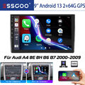 Autoradio Für Audi A4 S4 RS4 B6 B7 8E 8H CarPlay Android 13 GPS NAVI KAM 64GB