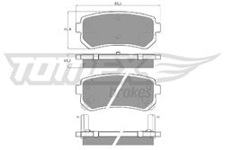 TOMEX Brakes Bremsbelagsatz Scheibenbremse TX 15-66 für HYUNDAI ACCENT 3 MC CRDi