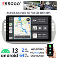 Für Fiat 500 2007-15 9" 2+64GB Android 13 Autoradio Carplay GPS Navi RDS BT WiFi