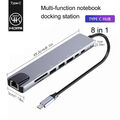 USB C Hub 8 in 1 Adapter HDMI 4K USB 3.0 Micro SD RJ45 Ethernet Netzwerk Macbook