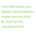 Kmp C89v Schwarz, Cyan, Magenta, Gelb Druckerpatronen Kompatibel Zu Canon Pgi-55