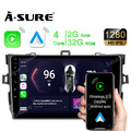 Android 13 Autoradio CarPlay GPS Navi WiFi Radio BT Für Toyota Corolla 2006-2012