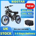 RIDSTAR 20 Zoll 2000W EBike 52V 20Ah/40Ah Fat Tire Mountain Elektrofahrrad+GIFT