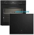 BEKO Herdset Autark Backofen Sensor Tasten + Induktion Glaskeramik Kochfeld NEU