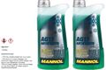 2x1 Liter MANNOL Kühlerfrostschutz Typ G13 Antifreeze Kühlmittel -40°C grün