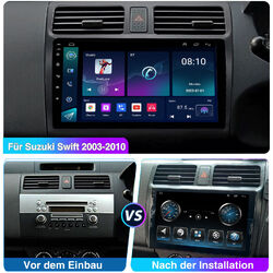 Für SUZUKI SWIFT III 2005-2010 Android 13 Carplay Autoradio BT GPS Navi 2+64GB 