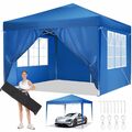 Pavillon Faltpavillon 3x3m 3x6m Partyzelt Gartenzelt Anti-UV mit 4/6 Seitenteile