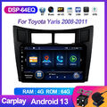 4G+64GB Für Toyota Yaris XP90 2005-2012 Android 13 Autoradio CarPlay GPS 2DIN BT