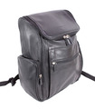 Offerman Business Rucksack Tasche Backpack Leder schwarz Laptop-Fach PB377