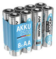 ANSMANN Akku Mignon AA 2500mAh 1,2V NiMH, 8 Stück