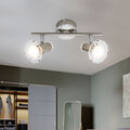 Deckenlampe Deckenleuchte Spotlampe Leuchte Kristalle 2 Flammig Spots beweglich