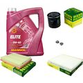 MANN Inspektionspaket 5 L MANNOL Elite 5W-40 für Opel Astra G CC F48 F08 1.6