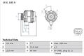 BOSCH Generator Für OPEL Astra J GTC Cascada VAUXHALL Cc Zafira 0986083820