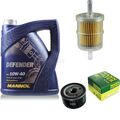 Motor-Öl 5L MANNOL Defender 10W-40 +MANN-FILTER für Renault Super B/C40_ 1.0