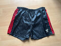 Adidas Shorts Vintage Glanz Shorts schwarz rot Gr. D7 Retro Klassiker