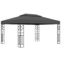 vidaXL Pavillon mit Doppeldach 3x4 m Anthrazit JIA