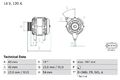 Lichtmaschine Generator Bosch für Ford Mazda Volvo 2003-2012 0986049171