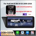 10.25'' Android 13 GPS Navi Autoradio CarPlay für Audi A4 A5 B8 symphony/concert