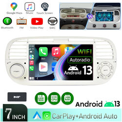 2+64G 7" Android 13 Autoradio Carplay Für Fiat 500 07-2015 GPS Navi WIFI BT DAB+