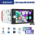 Doppelt 2 DIN Carplay Autoradio Android Auto Play CD DVD Bluetooth AM FM RDS Kam