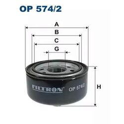 ORIGINAL® Filtron OP 574/2 Ölfilter für VW Lt 28-46 II Kasten Lt 28-46 II